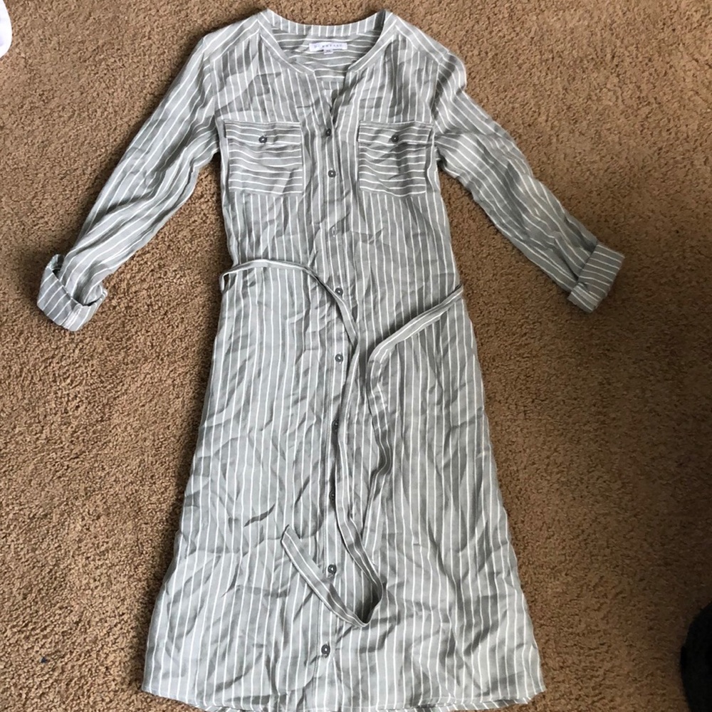 CUTE GREEN STRIPED DRESS